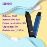 ISK041 Vape Desechable 1500 Caladas Rectángulo Personalizado